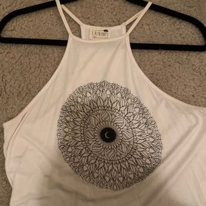 black and white tank top